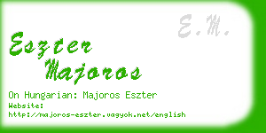 eszter majoros business card